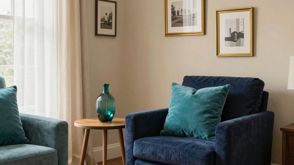 balanced inviting color accents
