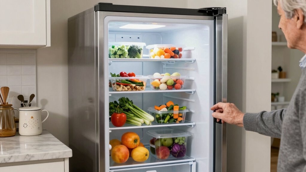 efficient accessible freezer organization