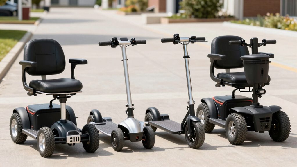 four wheel scooter stability comparison