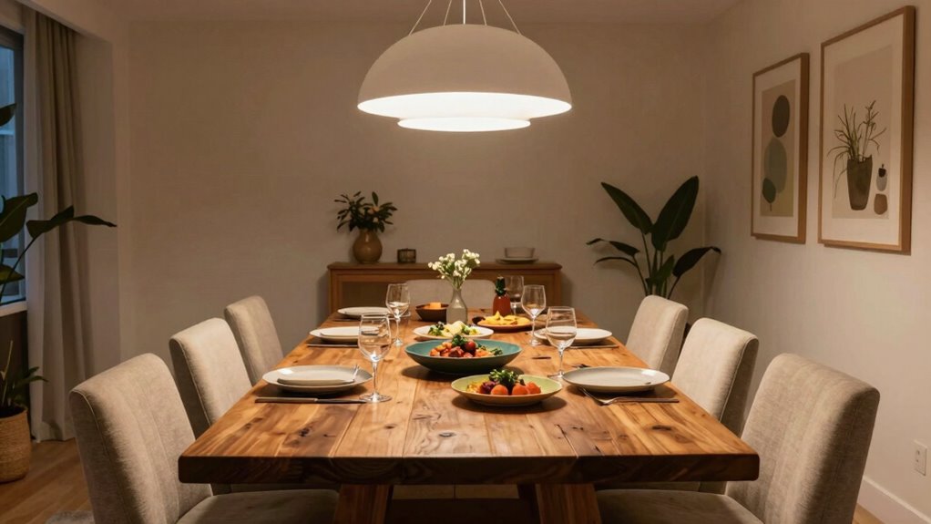 inviting organized dining environment