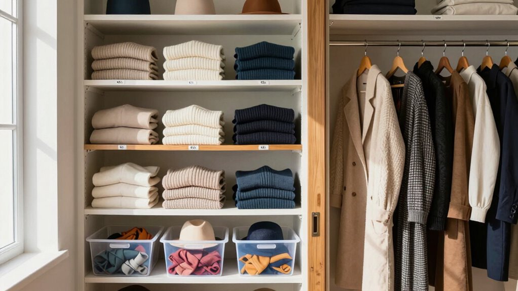 organized wardrobe for seasons