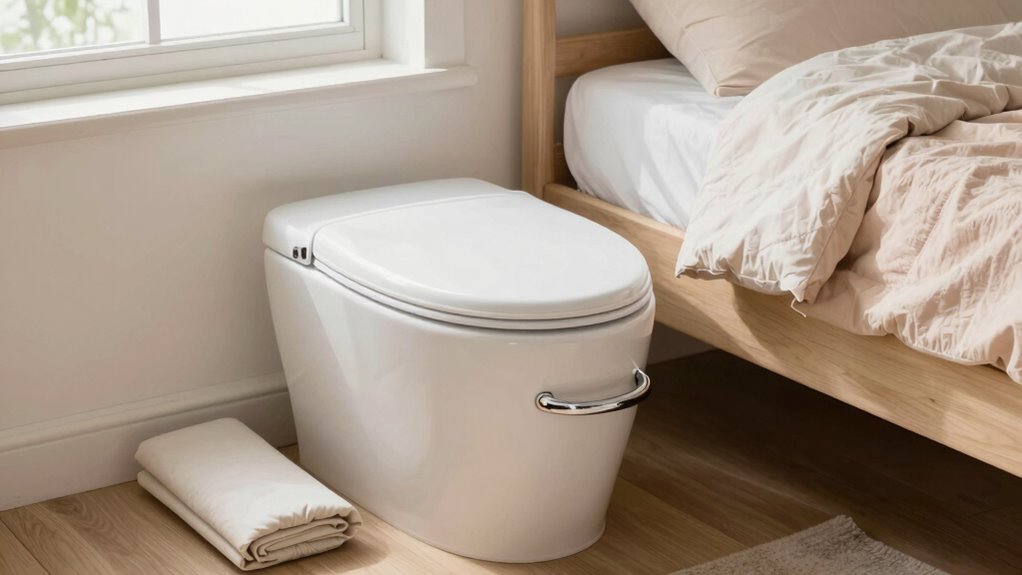 portable hygienic adjustable commode
