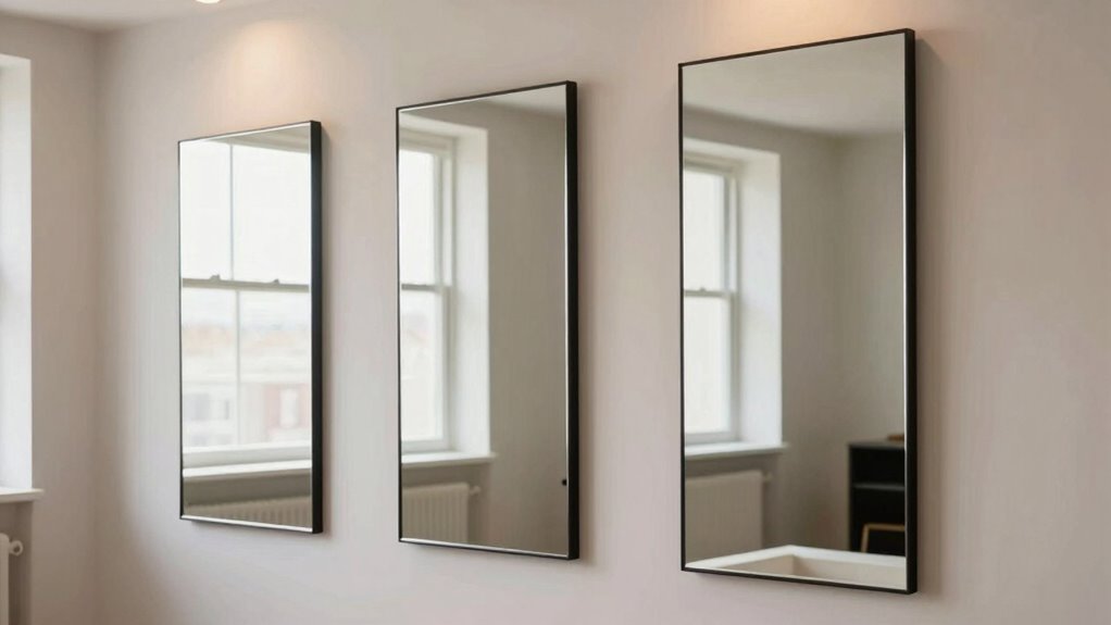 strategic mirror placement minimizes glare