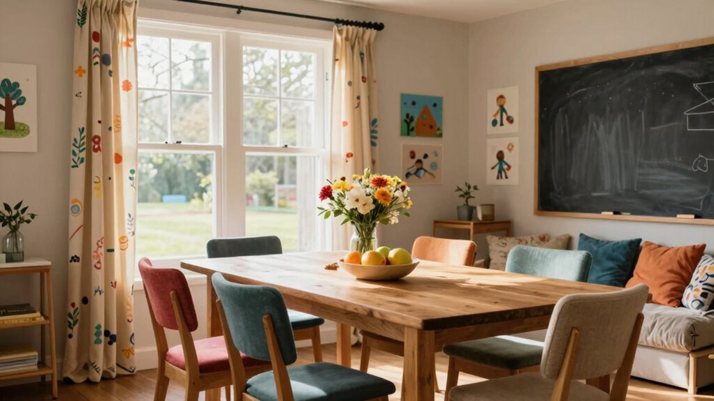 warm functional family dining